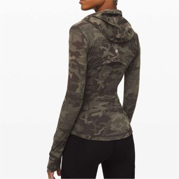 Lululemon Hooded Define Jacket size 4 in Camo greenish grey Camo EUC - Picture 6 of 13